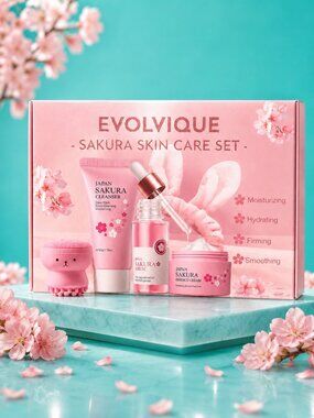 Sakura Skin Care Set Pink Spa Collection Hydrating Glow Gift Box
